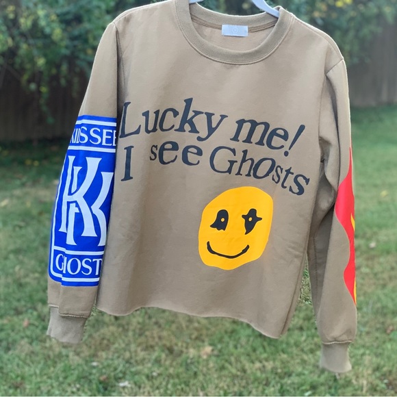 hbat Tops - hbat 🫠 Kids See Ghosts 👻 Cropped Crew Sweatshirt Size Medium // graphic tee